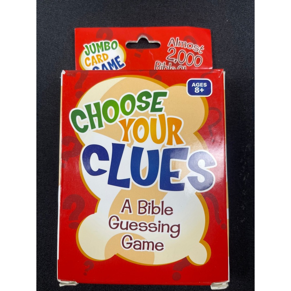 David C Cook Choose Your Clues Bible Guessing Jumbo Card Game Ages 8+ 2000 Clues